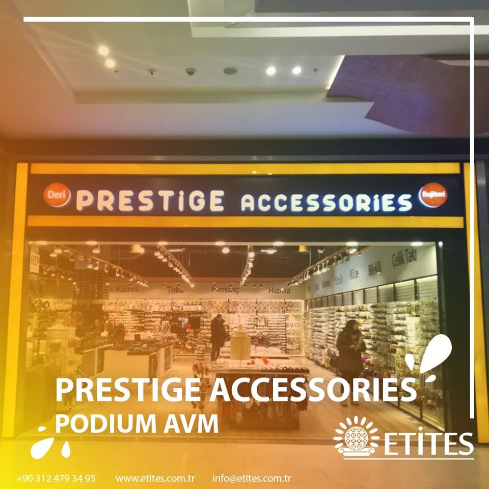 Podium Avm’de açılan Prestige Accessories’in Mekanik Tesisat Projesi Tamamlandı