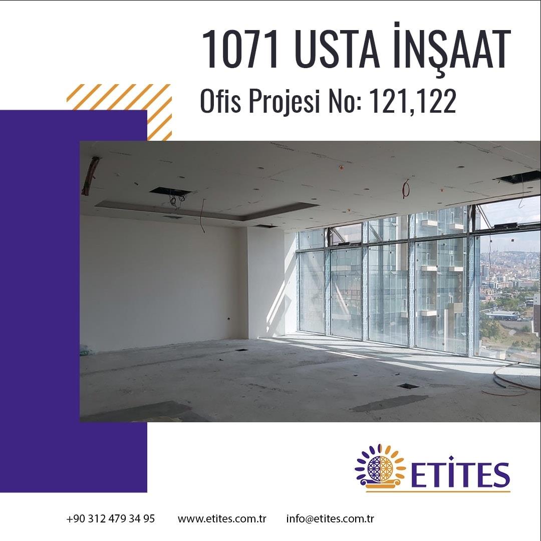 1071 Usta İnşaat’ta 121 ve 122 Numaralı Ofis Projesi