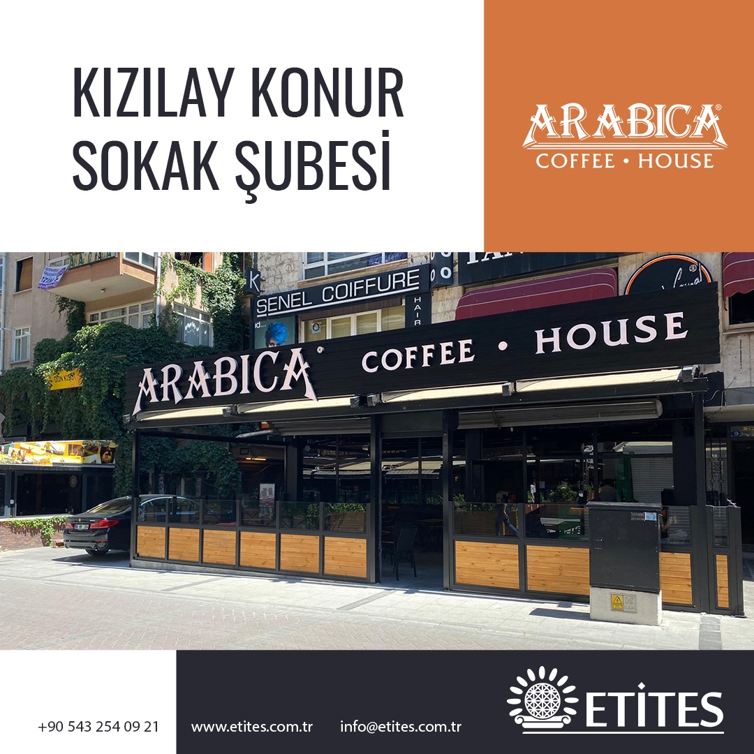 Arabica Coffee Kızılay Konur Sokak Şubesi Projesi